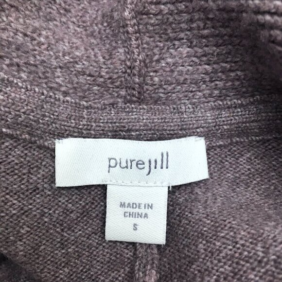 J. Jill Pure Women's Purple Gray Ombre Cardigan Sweater Open Front Small - Picture 3 of 9